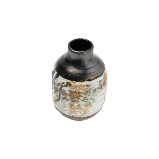 Hello Honey® 6" Neutral Hand Painted Stoneware Vase
